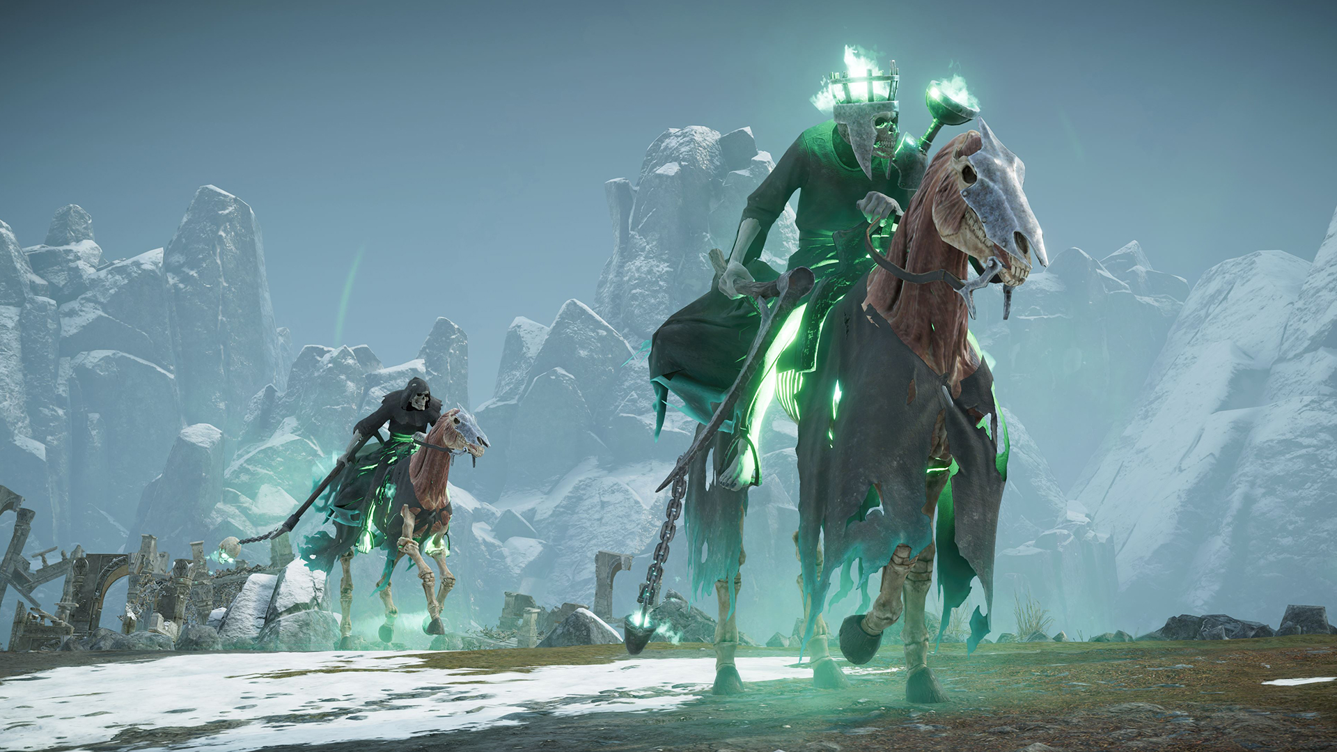 Warhammer Age of Sigmar: Realms of Ruin Nighthaunt riders.